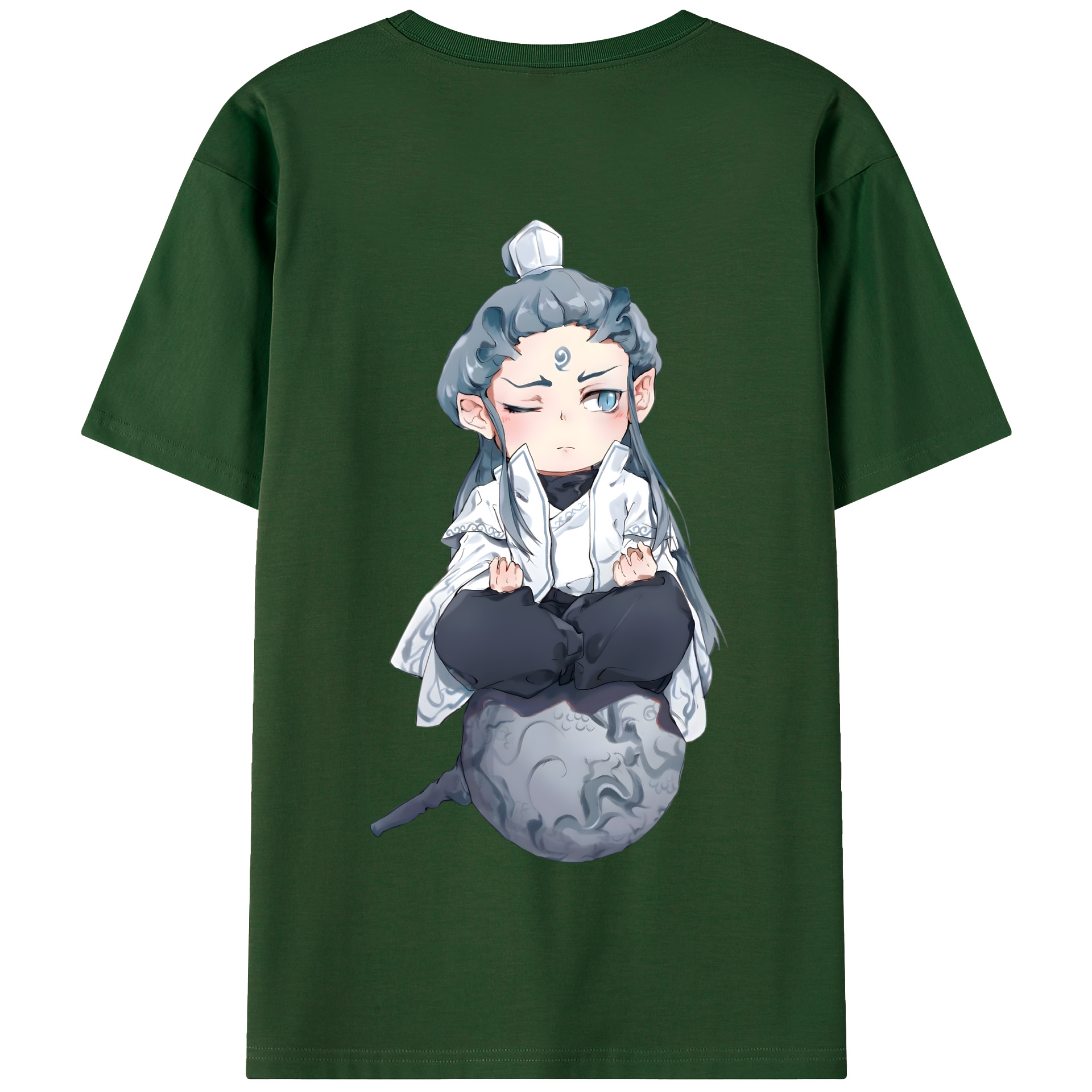 （画像用） Ne Zha 2 ナタ 魔童の大暴れ 綿100％半袖Tシャツ（背面プリント）